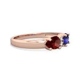 Lab Sapphire Pear Bowtie 14K Rose Gold ring R0865