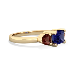 Lab Sapphire Three Stone 14K Yellow Gold ring R5235