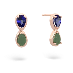 Lab Sapphire Infinity 14K Rose Gold earrings E5050