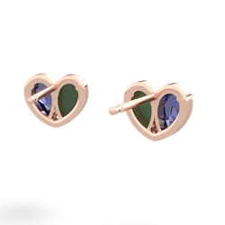 Lab Sapphire 'Our Heart' 14K Rose Gold earrings E5072