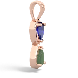 Lab Sapphire Infinity 14K Rose Gold pendant P5050