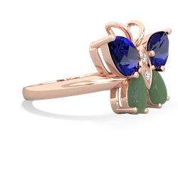 Lab Sapphire Butterfly 14K Rose Gold ring R2215