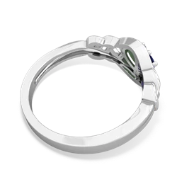 Lab Sapphire Celtic Love Knot 14K White Gold ring R5420