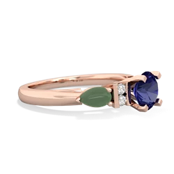 Lab Sapphire 6Mm Round Eternal Embrace Engagement 14K Rose Gold ring R2005