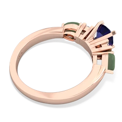 Lab Sapphire 6Mm Round Eternal Embrace Engagement 14K Rose Gold ring R2005