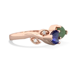 Lab Sapphire Floral Elegance 14K Rose Gold ring R5790