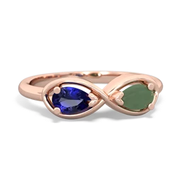 Lab Sapphire Infinity 14K Rose Gold ring R5050