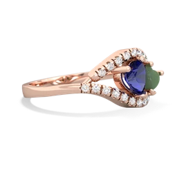 Lab Sapphire Mother And Child 14K Rose Gold ring R3010