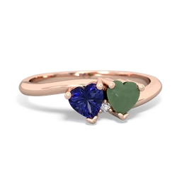 Lab Sapphire Sweethearts 14K Rose Gold ring R5260