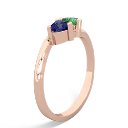 Lab Sapphire Sweethearts 14K Rose Gold ring R5260