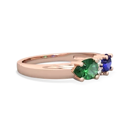 Lab Sapphire Pear Bowtie 14K Rose Gold ring R0865