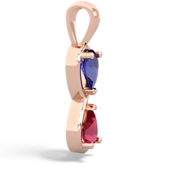 Lab Sapphire Infinity 14K Rose Gold pendant P5050