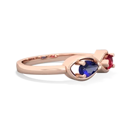 Lab Sapphire Infinity 14K Rose Gold ring R5050