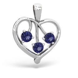 Peridot Glowing Heart 14K White Gold pendant P2233