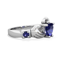 Alexandrite Claddagh Keepsake 14K White Gold ring R5245