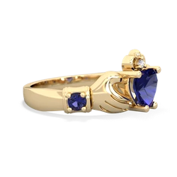 London Topaz Claddagh Keepsake 14K Yellow Gold ring R5245