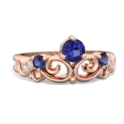 Sapphire Crown Keepsake 14K Rose Gold ring R5740