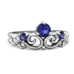 Sapphire Crown Keepsake 14K White Gold ring R5740