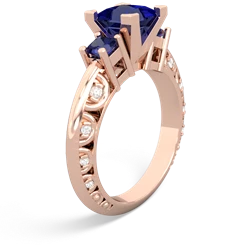 Amethyst Eternal Embrace Engagement 14K Rose Gold ring C2001