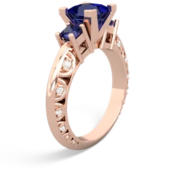 London Topaz Eternal Embrace Engagement 14K Rose Gold ring C2001