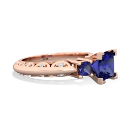 Amethyst Eternal Embrace Engagement 14K Rose Gold ring C2001