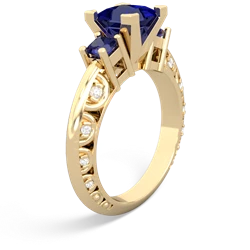 Lab Sapphire Eternal Embrace Engagement 14K Yellow Gold ring C2001