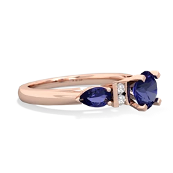 Tanzanite 6Mm Round Eternal Embrace Engagement 14K Rose Gold ring R2005