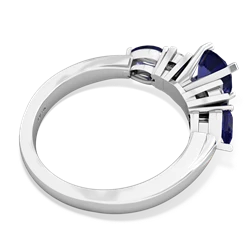 Sapphire 6Mm Round Eternal Embrace Engagement 14K White Gold ring R2005