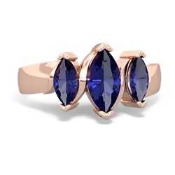 Onyx Three Peeks 14K Rose Gold ring R2433