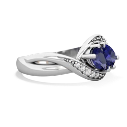 Lab Sapphire Summer Winds 14K White Gold ring R5342