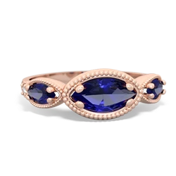 Tanzanite Milgrain Marquise 14K Rose Gold ring R5700