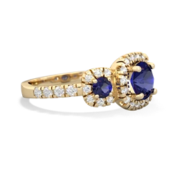 Tanzanite Regal Halo 14K Yellow Gold ring R5350