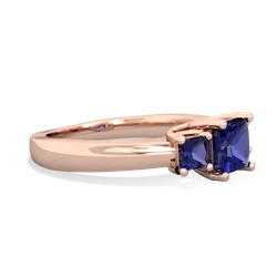 London Topaz Three Stone Trellis 14K Rose Gold ring R4015