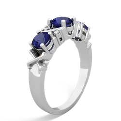 Tanzanite Hugs And Kisses 14K White Gold ring R5016