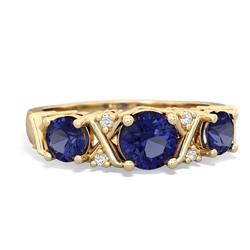 Citrine Hugs And Kisses 14K Yellow Gold ring R5016