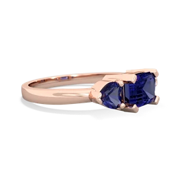 Ruby Three Stone 14K Rose Gold ring R5235