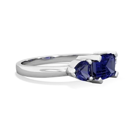 Amethyst Three Stone 14K White Gold ring R5235