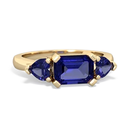 Amethyst Three Stone 14K Yellow Gold ring R5235