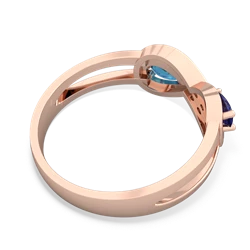 Lab Sapphire Diamond Infinity 14K Rose Gold ring R5390