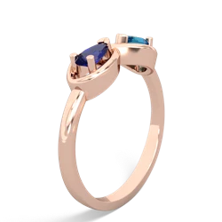 Lab Sapphire Infinity 14K Rose Gold ring R5050