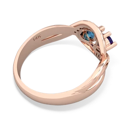 Lab Sapphire Summer Winds 14K Rose Gold ring R5342