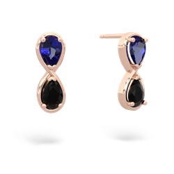 Lab Sapphire Infinity 14K Rose Gold earrings E5050