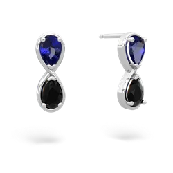 Lab Sapphire Infinity 14K White Gold earrings E5050