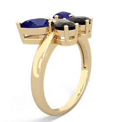 Lab Sapphire Butterfly 14K Yellow Gold ring R2215