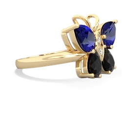 Lab Sapphire Butterfly 14K Yellow Gold ring R2215