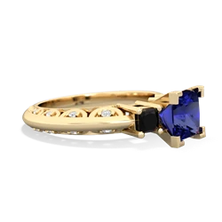 Lab Sapphire Eternal Embrace Engagement 14K Yellow Gold ring C2001