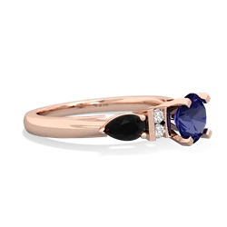 Lab Sapphire 6Mm Round Eternal Embrace Engagement 14K Rose Gold ring R2005