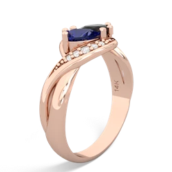 Lab Sapphire Summer Winds 14K Rose Gold ring R5342