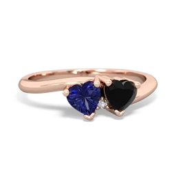 Lab Sapphire Sweethearts 14K Rose Gold ring R5260