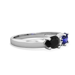 Lab Sapphire Pear Bowtie 14K White Gold ring R0865